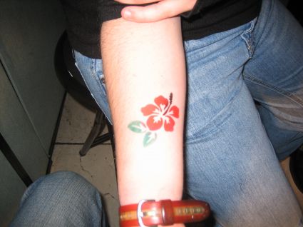 Airbrush Flower Tat Design